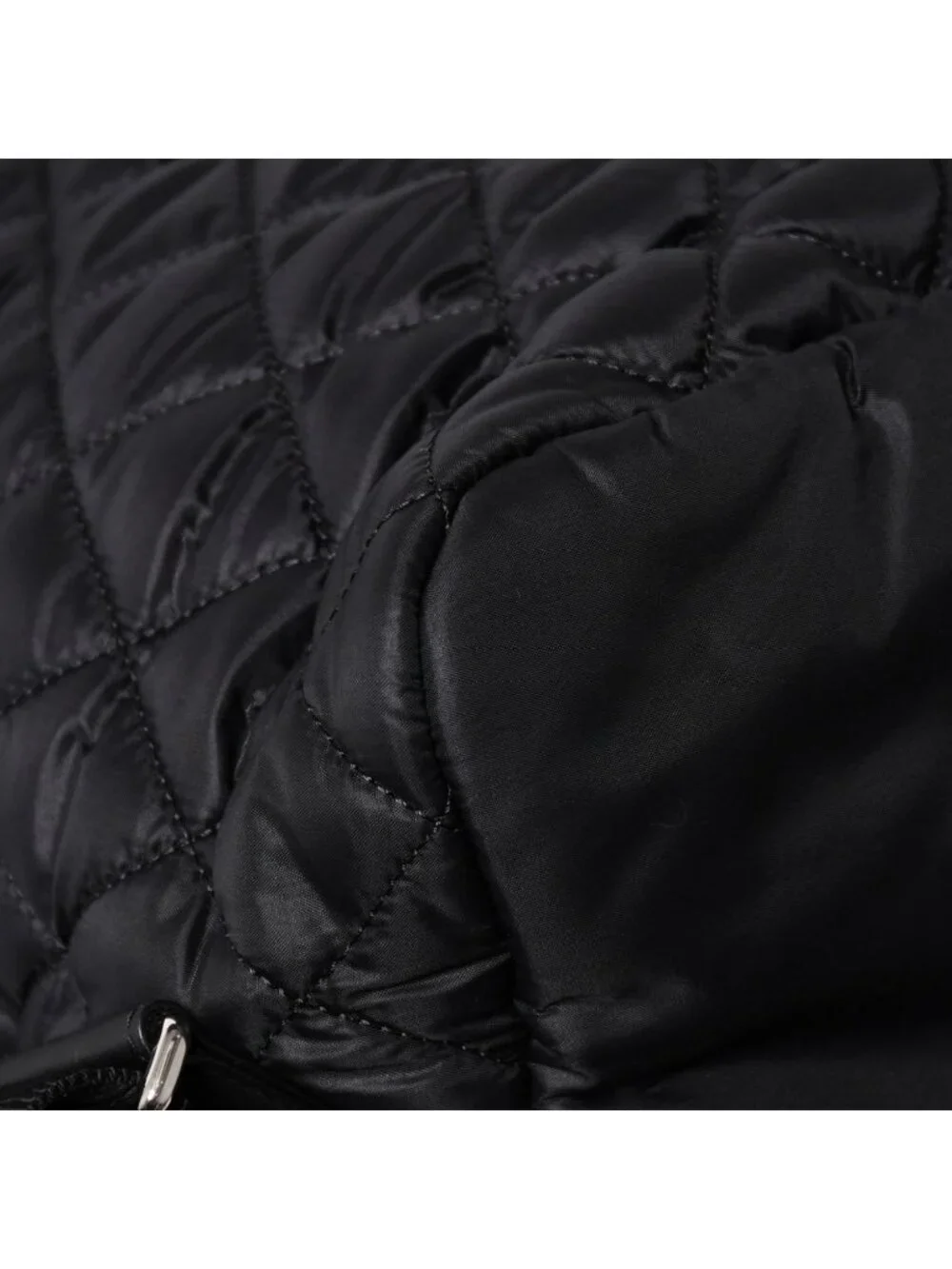 Chanel Coco Niege Neige Backpack CC Logo Nylon Fleece Beige Black